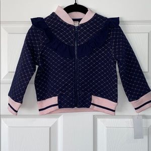 Girls Wonder kids Blue & Pink Zip Up sweater